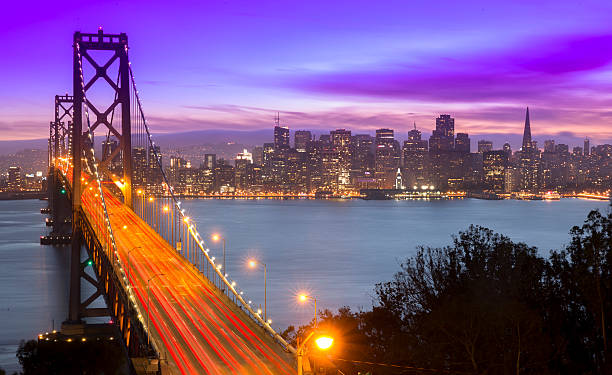 istock Bay Bridge and San Francisco skyline at sunset 495095856