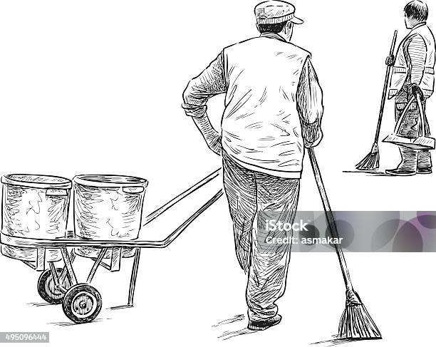 Street Sweepers Stock Illustration - Download Image Now - 2015, Adult, Adults Only