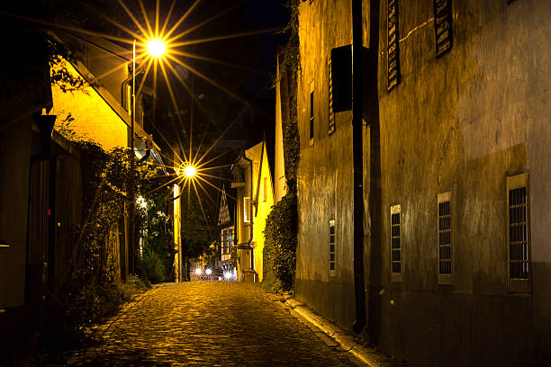 istock An old street in the night 495097494