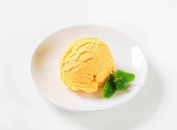istock Scoop of yellow ice cream 495109494
