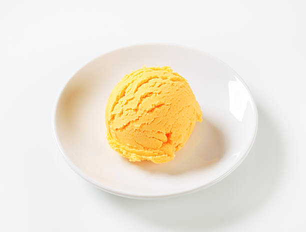 istock Scoop of yellow ice cream 495109626