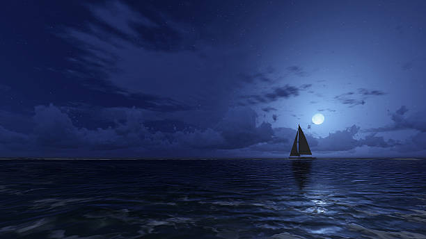 istock Sailboat in the night ocean 495112018