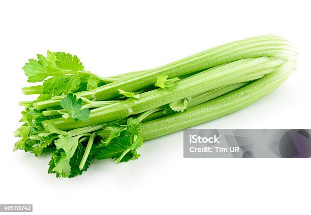 Celery Isolated On White Background Stock Photo - Download Image Now - Celery, Cut Out, White Background