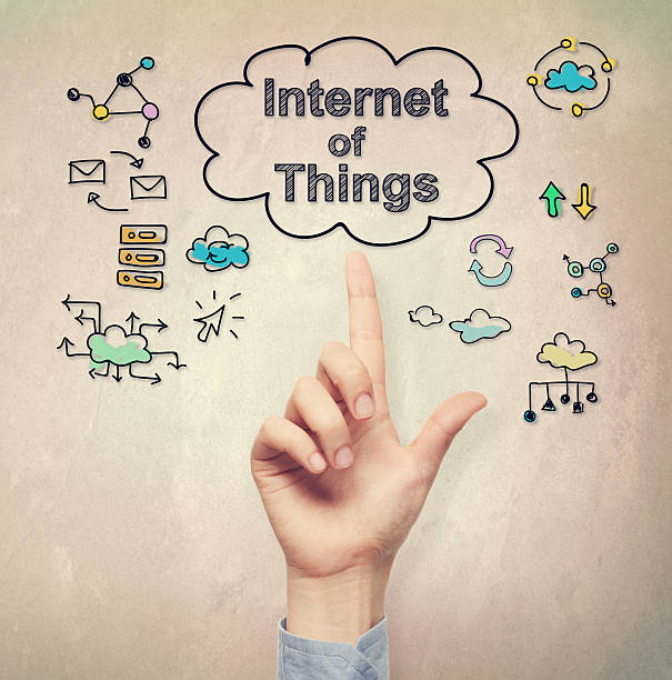 istock Hand pointing to Internet of Things concept 495114464