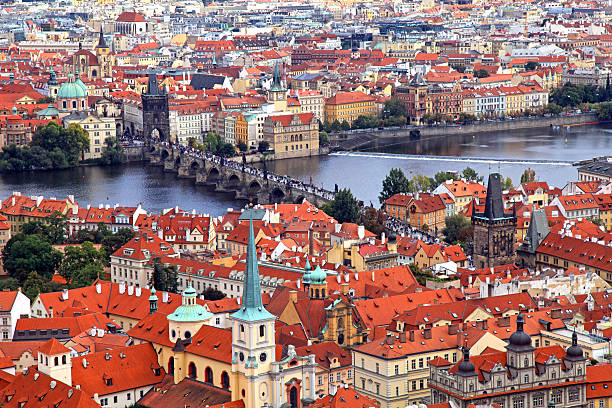 istock Panorama of Prague Old Town and Vltava river 495115204