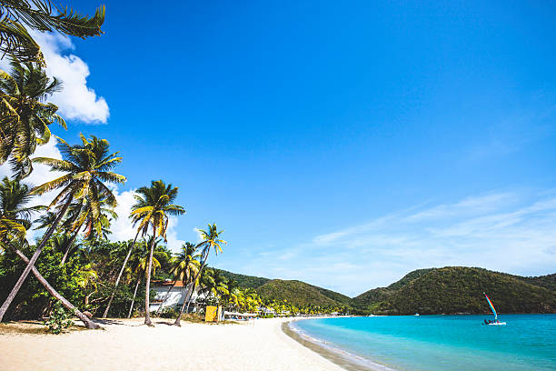 карибский пляж. бухта карлайла &, антигуа и барбуда. - антигуа стоковые фото и изображения