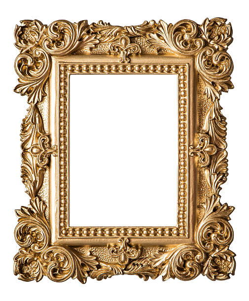 istock Picture frame baroque style. Vintage art gold object 495118162