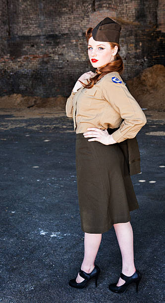 istock Woman Posing in WWII Nurse Uniform 495121480