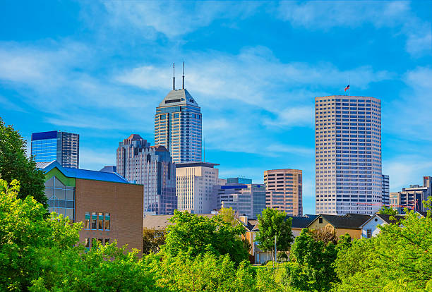 istock Skyscrapers of Indianapolis skyline, Indiana 495122548