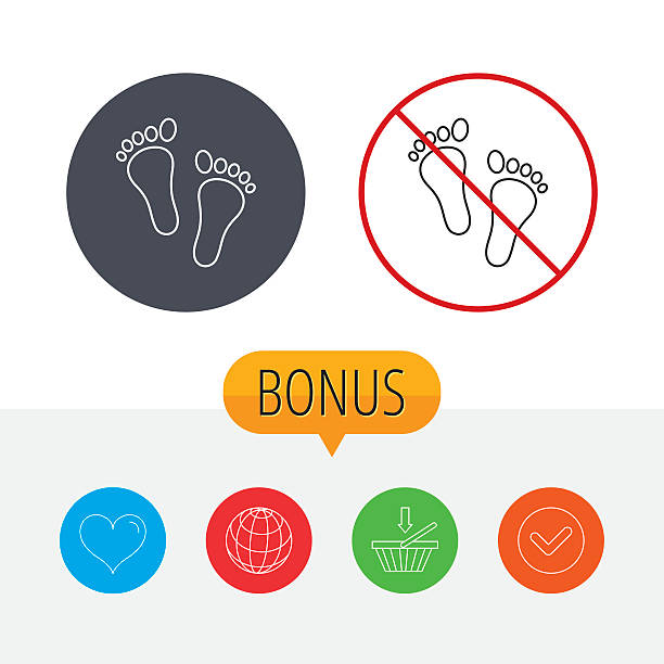 istock Baby footprints icon. Child feet sign. 495123278