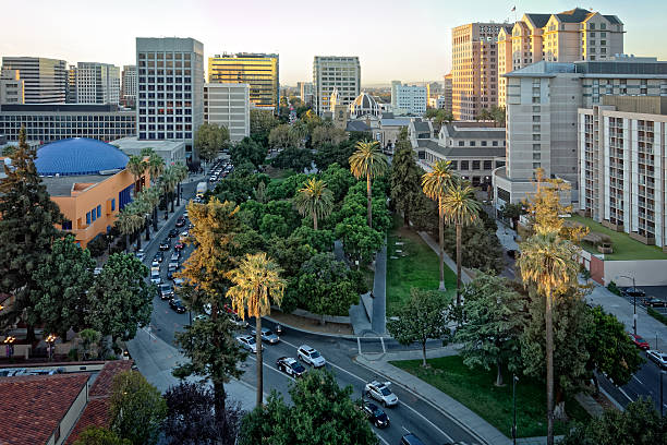 place cesar chavez de san jose - california photos et images de collection