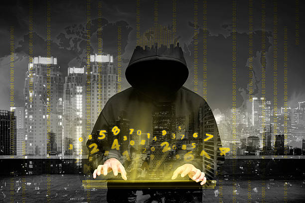 istock Computer hacker silhouette of hooded man 495142074