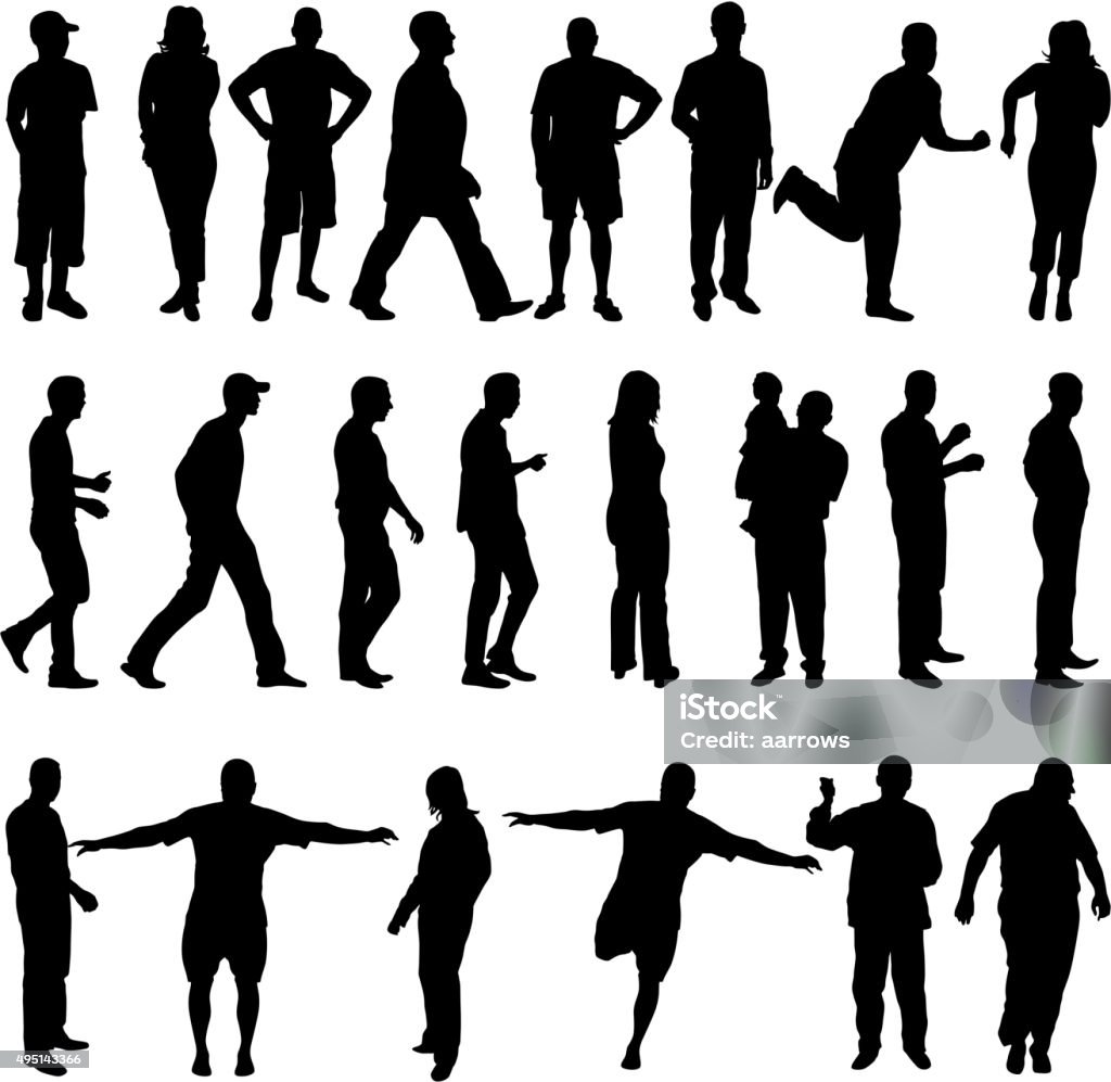 Black silhouettes of beautiful mans and womans on white Black silhouettes of beautiful mans and womans on white background. Vector illustration. People stock vector