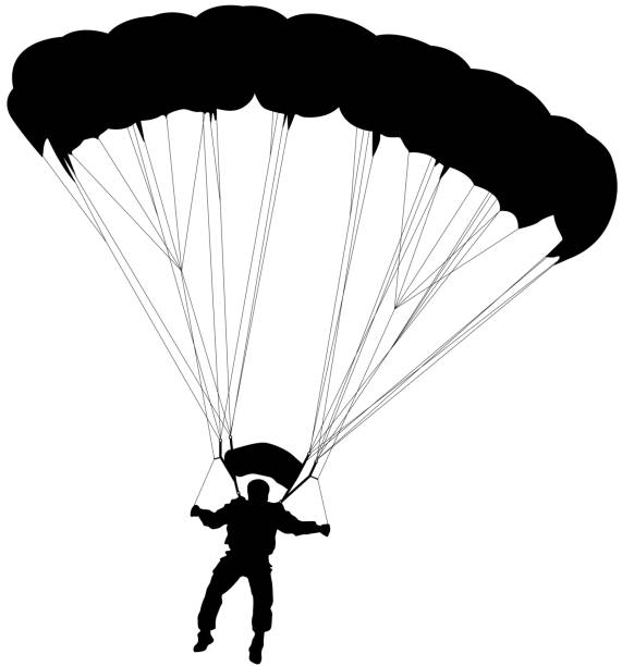 illustrations, cliparts, dessins animés et icônes de chaussures skydiver, parachutisme illustration vectorielle - saut parachute