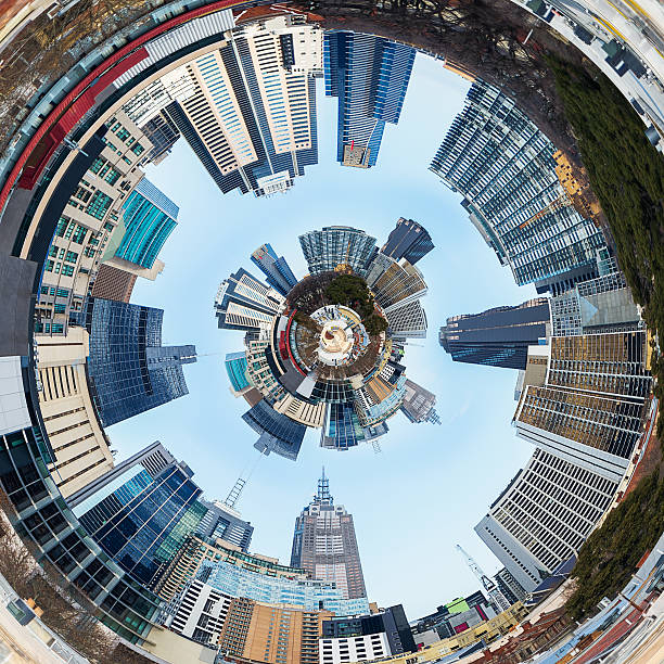 istock Abstract 3d City Planet In Tunnel 495143686