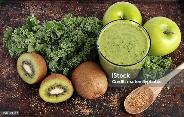 Green Smoothie Stock Photo - Download Image Now - Antioxidant, Apple - Fruit, Blended Drink
