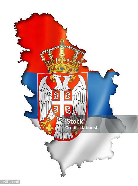 Photo libre de droit de Drapeau Serbe Carte banque d'images et plus d'images libres de droit de Carte - Carte, Serbie, Blanc