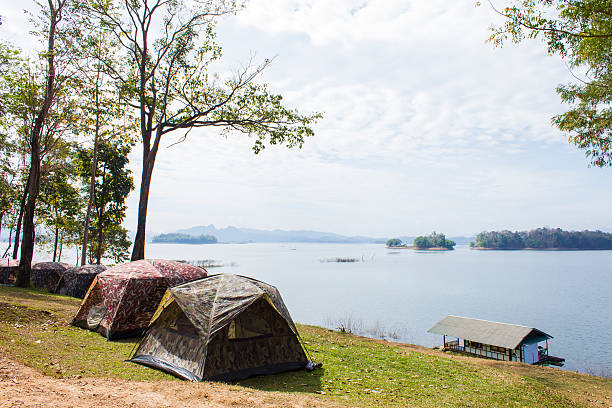 istock Camping tent travel national park 495144510