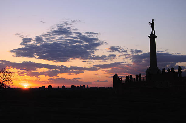 istock Twilight from Kalemegdan fortress , Belgrade, Serbia 495145229