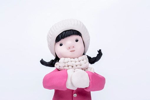 handmade clay figurine: Chinese little girl