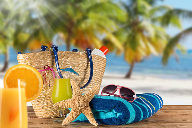 istock Close-up of summer accessories. 495146529