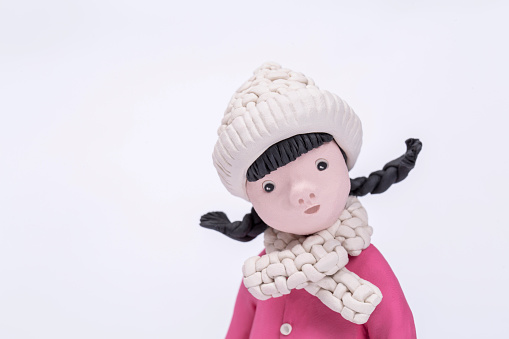 handmade clay figurine: Chinese little girl