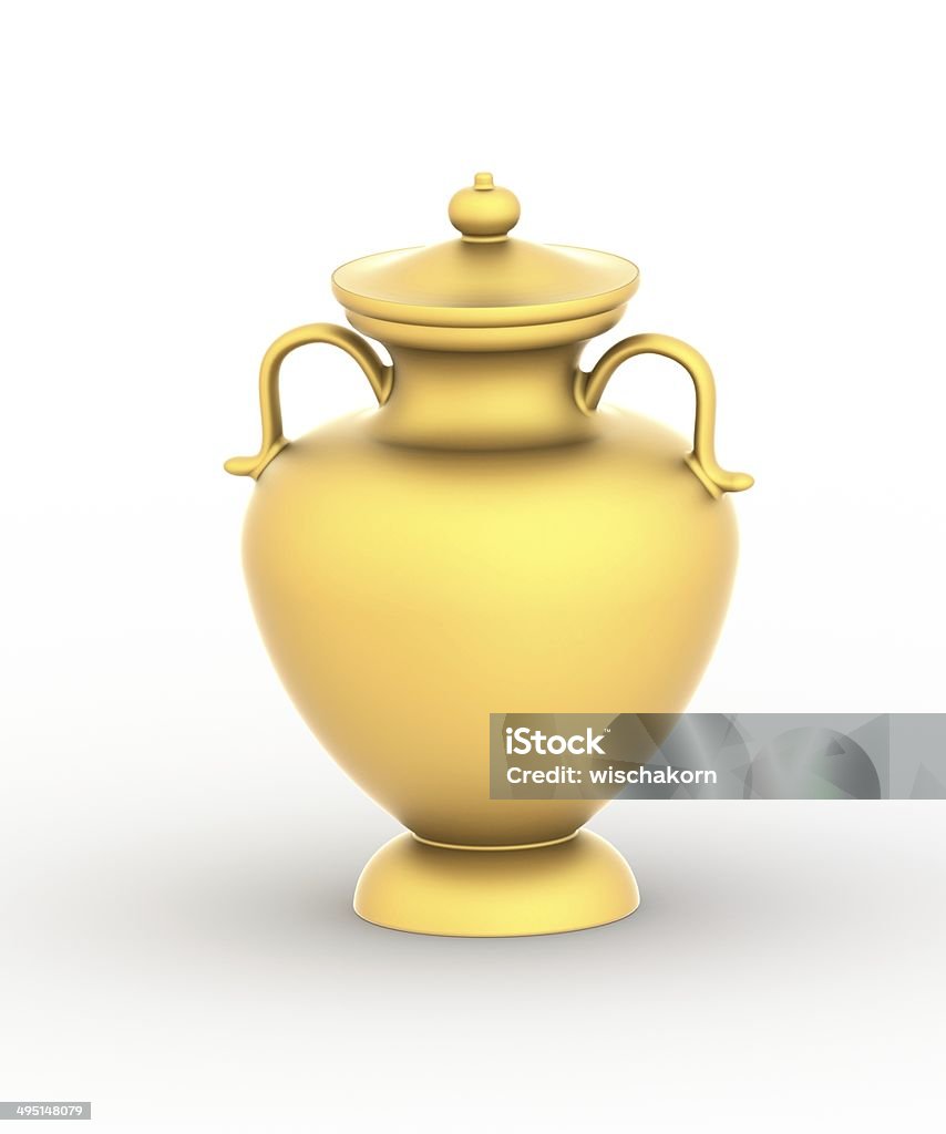 Gold Vase 3D Gold Vase Archaeology Stock Photo