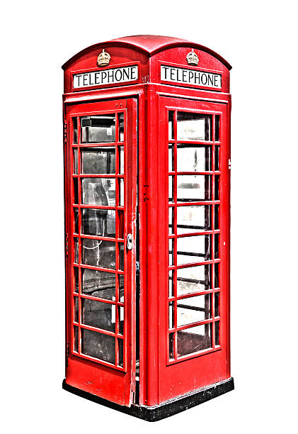 istock Classic British red phone booth in London UK 495177506
