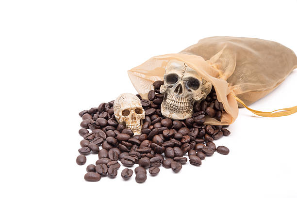istock Head of the skull in a coffee bag 495184452