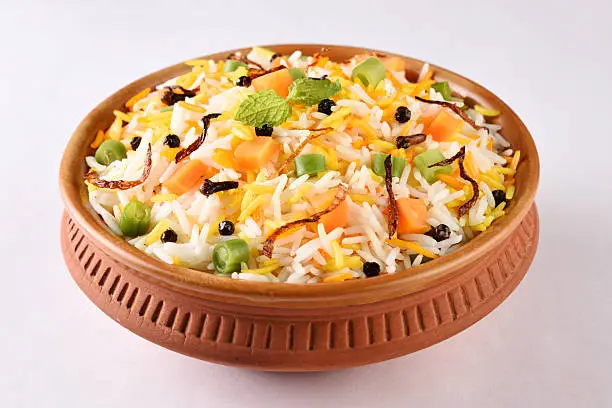 Photo of indian pulav, vegetable rice, veg biryani, basmati rice
