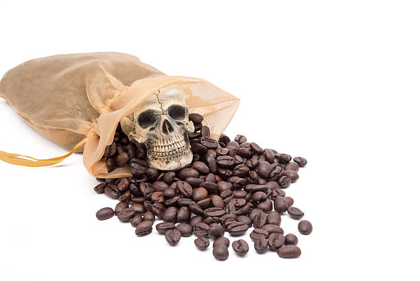 istock Head of the skull in a coffee bag 495184650