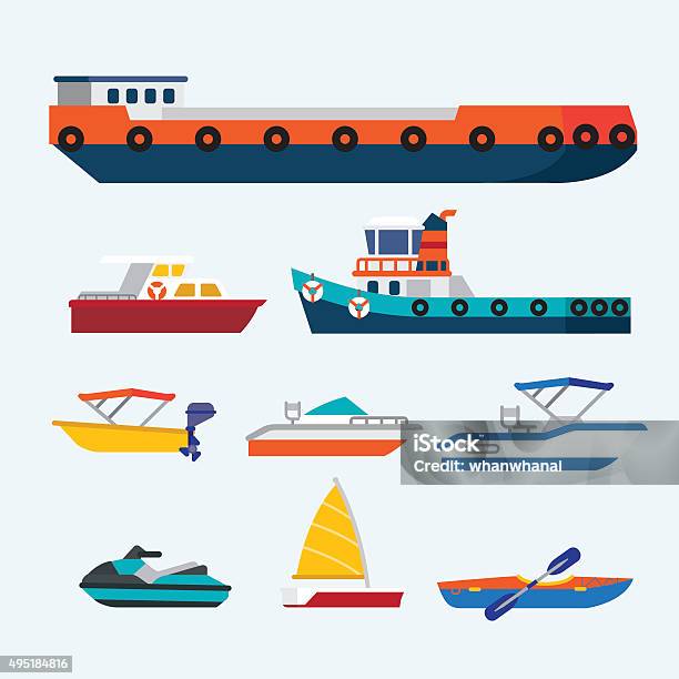 Ship And Boat Stock Illustration - Download Image Now - Tugboat, Ship, Business Finance and Industry