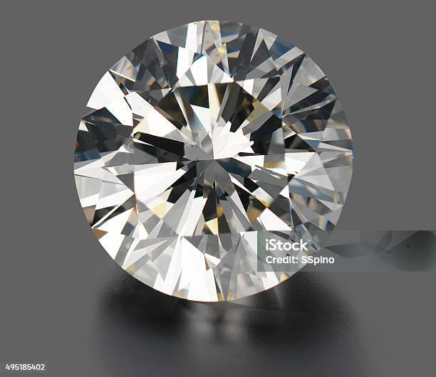 Diamond Stock Photo - Download Image Now - Diamond - Gemstone, Diamond Shaped, Front View