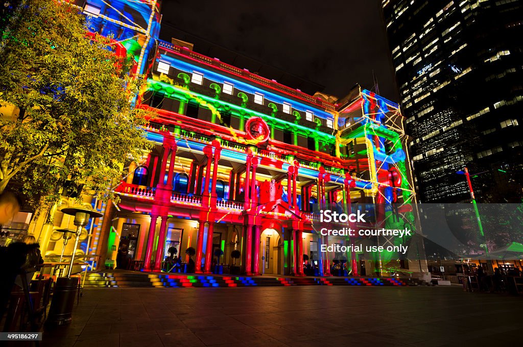 Custom House, à Sydney.  Vivid Festival - Photo de Customs House - Sydney libre de droits
