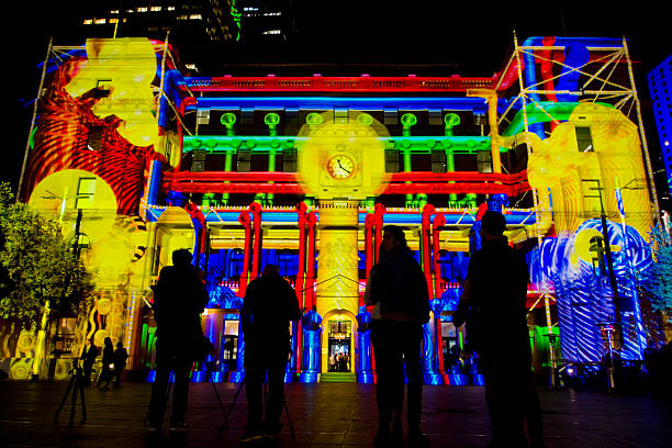 비비드 시드니 28일-관세청 - vivid sydney entertainment australia entrance 뉴스 사진 이미지