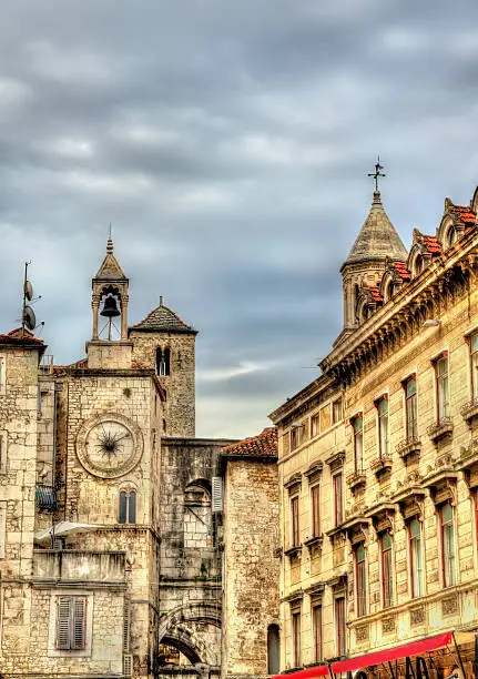 Tower-Clock at Diocletian Palace in Split - Croatia