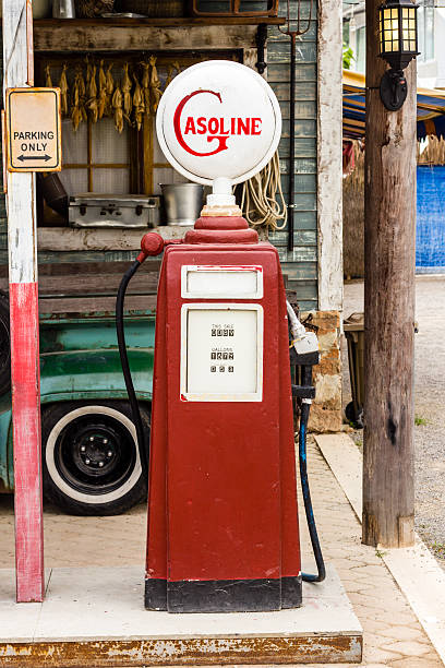 An abandoned and run down cafe/gas station in the California desert.