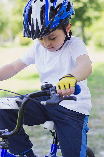 istock Little boy riding a bike 495189367