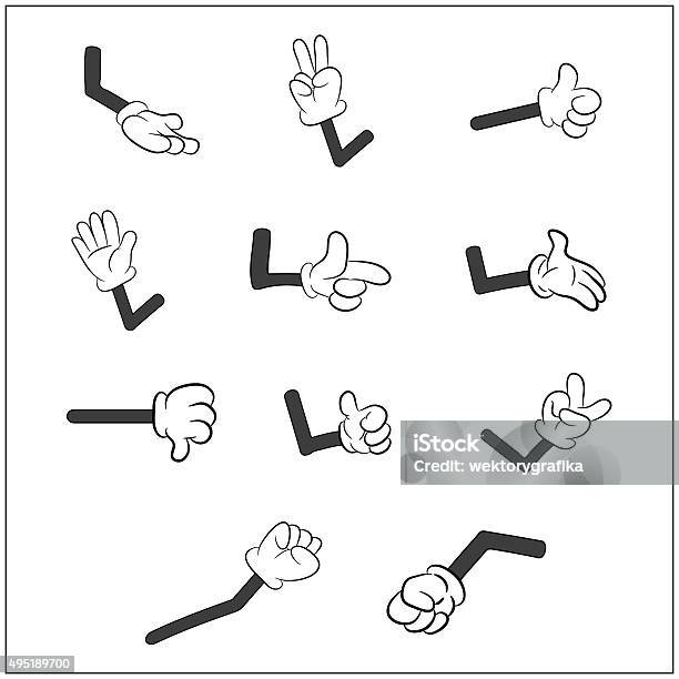 Image Of Cartoon Human Gloves Hand With Arm Gesture Set Stock Illustration - Download Image Now - iStock Image Of Cartoon Human Gloves Hand With Arm Gesture Set Stock Illustration - Download Image Now - iStock