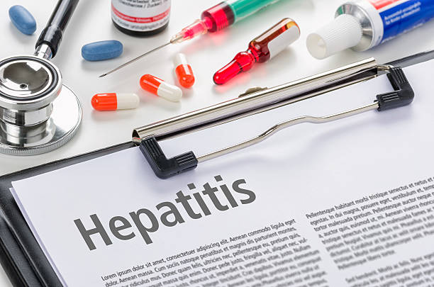 диагноз гепатита письменного в буфер обмена - hepatitis virus стоковые фото и изображения