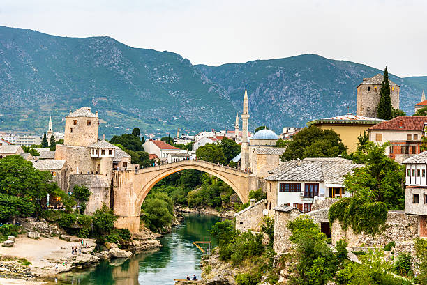 istock Stari Most (Old Bridge) of Mostar, a UNESCO heritage site 495190938