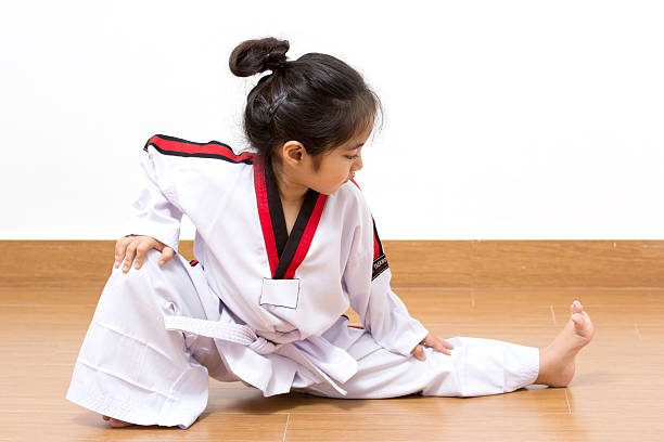 istock Little asian child in fighting action 495191171