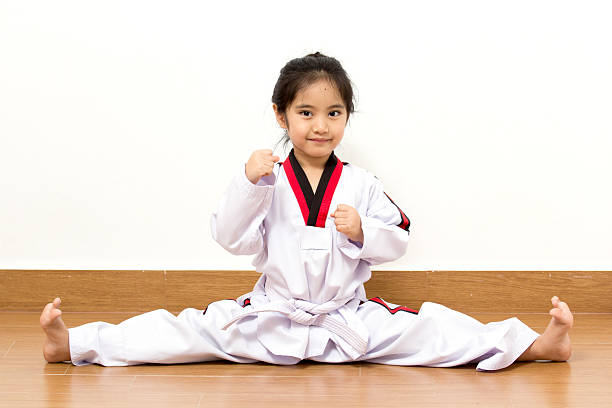istock Little asian child in fighting action 495191173