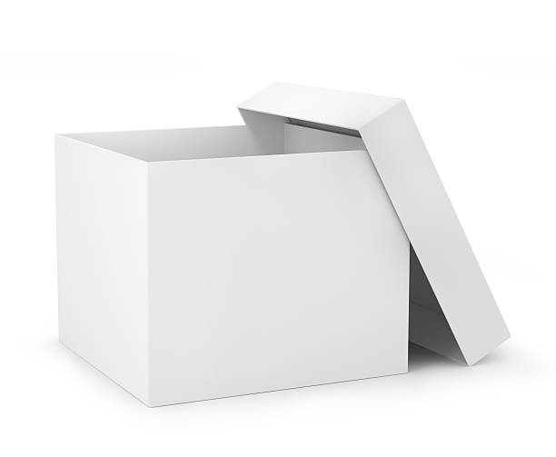 istock one open carton box in white color (3d render) 495192445