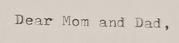 istock Text Dear Mom and Dad typed on old typewriter 495193153