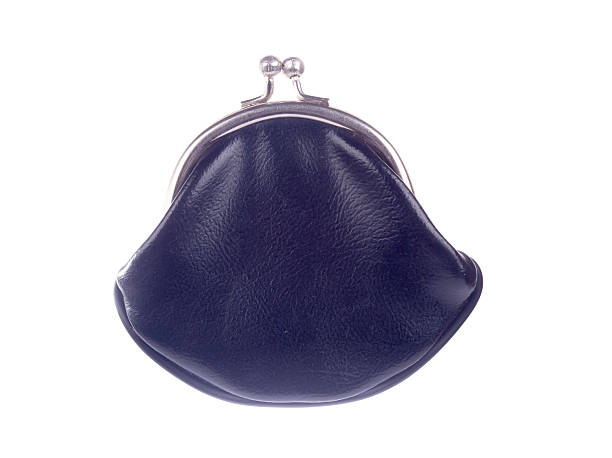 istock Old vintage leather purse isolated on white background 495201886