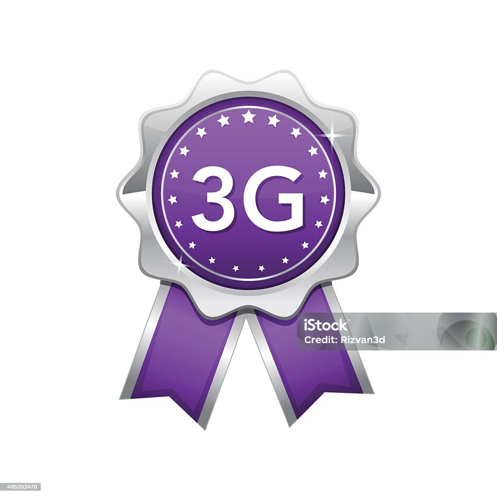 3g Sign Violet Vector Icon Design 2015 stock vector