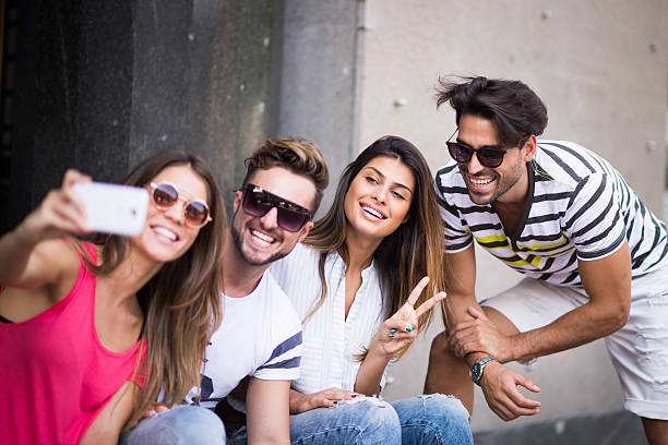 istock Group of friends making a selfie 495204398