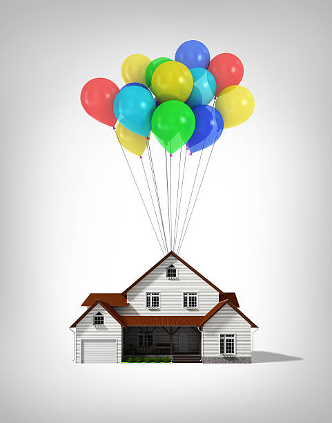istock house and balloons on a white background 495209331