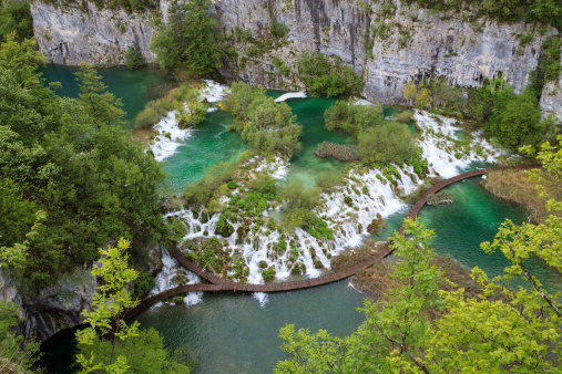 Magnificent views of the Plitvice Lake in Croatia